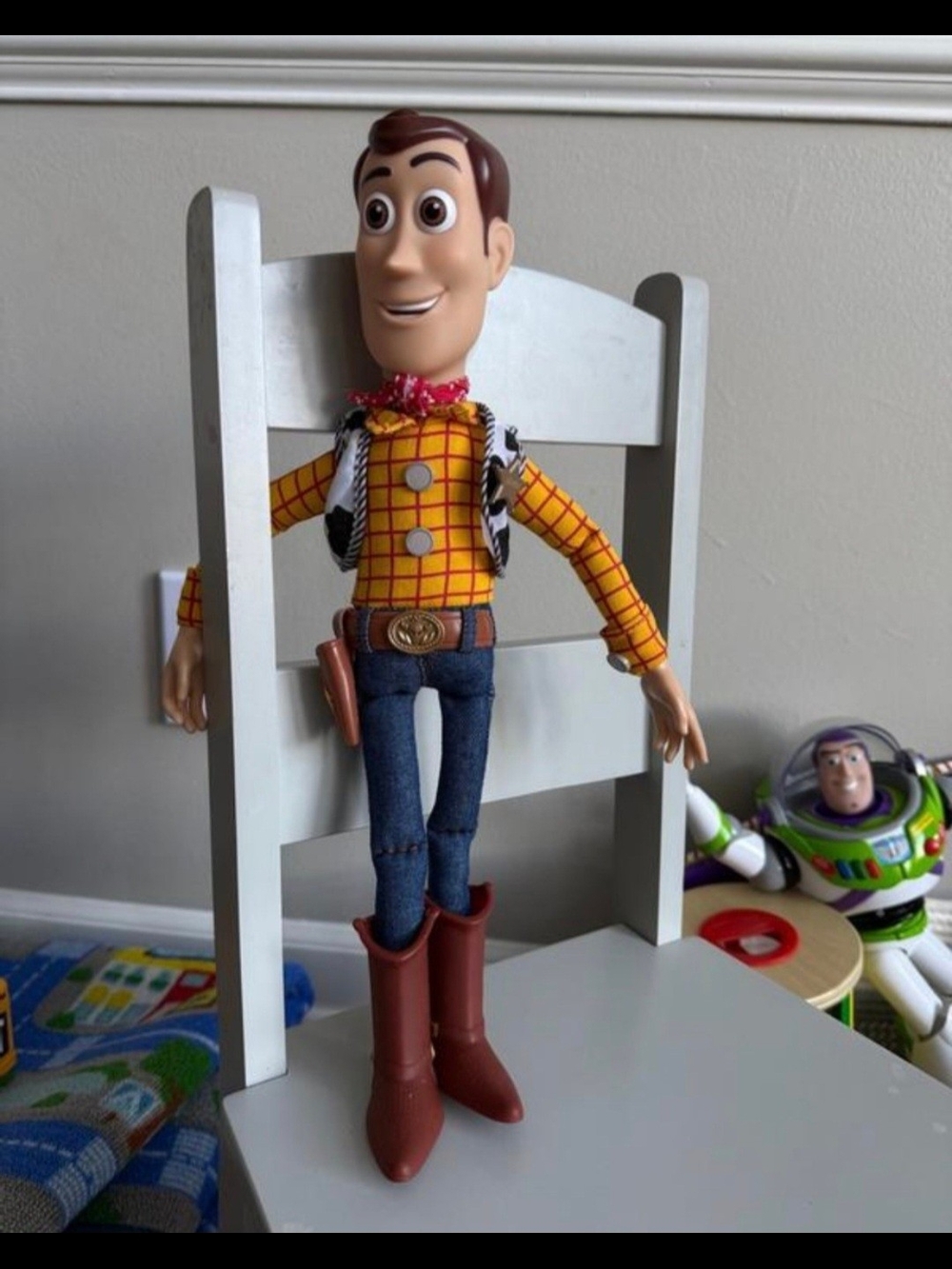 TALKING Disney Toy Story 16"Sheriff Woody Talking Pull String NWT - Picture 4 of 5